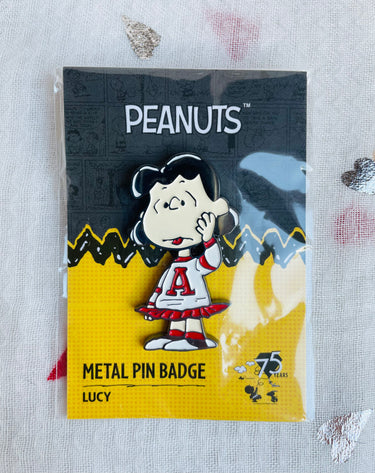 Peanuts Snoopy 75th Anniversary Pin Badge - Lucy Peanuts